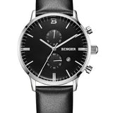 Switzerland watches men luxury brand Wristwatches BINGER Quartz watch glowwatch full stainless steel Chronograph Diver B1122-2 - Urban Vault
