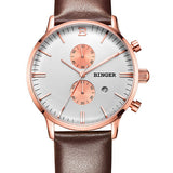 Switzerland watches men luxury brand Wristwatches BINGER Quartz watch glowwatch full stainless steel Chronograph Diver B1122-2 - Urban Vault