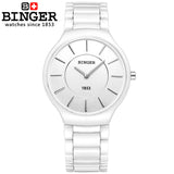 Switzerland luxury brand Wristwatches Binger ceramic quartz watches men lovers style 300M Water Resistance B8006B-2 - Urban Vault