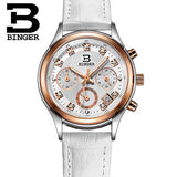 Switzerland Binger watches women luxury quartz waterproof full stainless steel Chronograph Wristwatches BG6019-W3 - Urban Vault