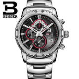 Switzerland watches men luxury brand Wristwatches BINGER quartz watch multifunctional military Stop Watch glowwatch B6011-2 - Urban Vault