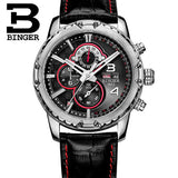 Switzerland watches men luxury brand Wristwatches BINGER quartz watch multifunctional military Stop Watch glowwatch B6011-2 - Urban Vault
