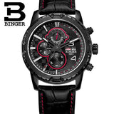 Switzerland watches men luxury brand Wristwatches BINGER quartz watch multifunctional military Stop Watch glowwatch B6011-2 - Urban Vault