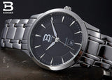 Swiss Wristwatches BINGER business sport men quartz watches sapphire full stainless steel Water Resistance gold BG-0390 - Urban Vault