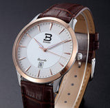 Switzerland Wristwatches BINGER business sport men quartz watches sapphire leather strap Water Resistance BG-0392 luxury brand - Urban Vault