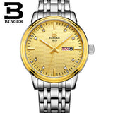 Switzerland Binger watches women fashion luxury watch ultrathin quartz glowwatch leather strap Wristwatches B3036G-4 - Urban Vault