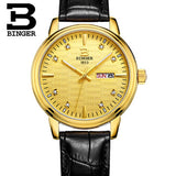 Switzerland Binger watches women fashion luxury watch ultrathin quartz glowwatch leather strap Wristwatches B3036G-4 - Urban Vault