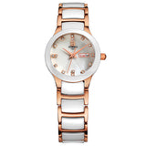 Switzerland Binger ceramic wristwatches Women fashion quartz watch rhinestone Lovers watches 100M Water Resistance B-8007 - Urban Vault