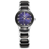 Switzerland Binger ceramic wristwatches Women fashion quartz watch rhinestone Lovers watches 100M Water Resistance B-8007 - Urban Vault