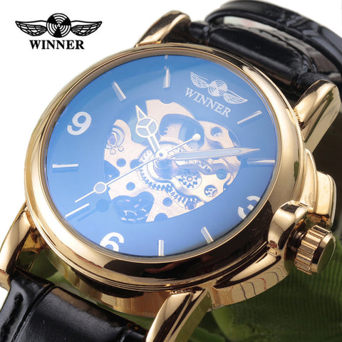 Famous Brand WINNER Watches Women Fashion Watch 2016 Sweet Heart Skeleton Leather Strap Luxury Mechanical Automatic Ladies Watch - Urban Vault