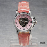 Famous Brand WINNER Watches Women Fashion Watch 2016 Sweet Heart Skeleton Leather Strap Luxury Mechanical Automatic Ladies Watch - Urban Vault
