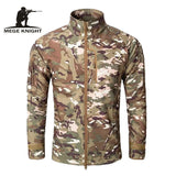 MEGE Men Fashion Military Hunt windcheater Jacket Tactical Sharkskin Softshell Standcollar Fleece coats Army Camouflage Clothing - Urban Vault