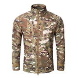 MEGE Men Fashion Military Hunt windcheater Jacket Tactical Sharkskin Softshell Standcollar Fleece coats Army Camouflage Clothing - Urban Vault