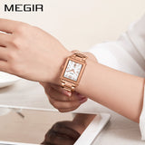 MEGIR Ladies Watches Rose Gold Luxury Women Bracelet Watch for Lovers Fashion Girl Quartz Wristwatch Clock Relogio Feminino 1079 - Urban Vault