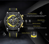 Creative MEGIR Race Chronograph Sport Watch Men Silicone Army Military Wrist Watches Clock Men Top Brand Luxury Relogio Masculino - Urban Vault
