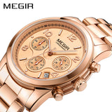MEGIR Elegant Chronograph Women Watches Relogio Feminino Luxury Brand Ladies Sport Wrist Watch Clock Girl Lovers Wristwatches Hour xfcs - Urban Vault