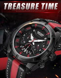 MEGIR Endurance Chronograph Sport Watch Men Quartz Wristwatches Clock Fashion Leather Army Military Watches Hour Time Relogio Masculino - Urban Vault