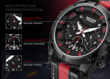 MEGIR Endurance Chronograph Sport Watch Men Quartz Wristwatches Clock Fashion Leather Army Military Watches Hour Time Relogio Masculino - Urban Vault