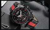 MEGIR Endurance Chronograph Sport Watch Men Quartz Wristwatches Clock Fashion Leather Army Military Watches Hour Time Relogio Masculino - Urban Vault