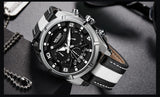 MEGIR Endurance Chronograph Sport Watch Men Quartz Wristwatches Clock Fashion Leather Army Military Watches Hour Time Relogio Masculino - Urban Vault