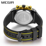 Creative MEGIR Race Chronograph Sport Watch Men Silicone Army Military Wrist Watches Clock Men Top Brand Luxury Relogio Masculino - Urban Vault