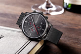 MEGIR Harvard Watch Men Stainless Steel Quartz Men Watches Chronograph Watch Clock Men Relogio Masculino for Male Students Relogios - Urban Vault