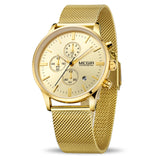 MEGIR Harvard Watch Men Stainless Steel Quartz Men Watches Chronograph Watch Clock Men Relogio Masculino for Male Students Relogios - Urban Vault